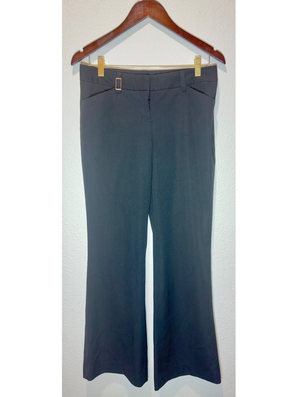 Express Editor Women’s Black Flare Dress Pants Size 2 Short Low Rise Career
